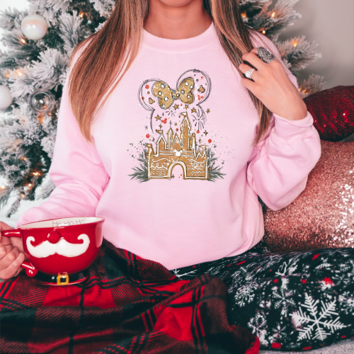 Minnie Mouse Gingerbread Castle Sweatshirt