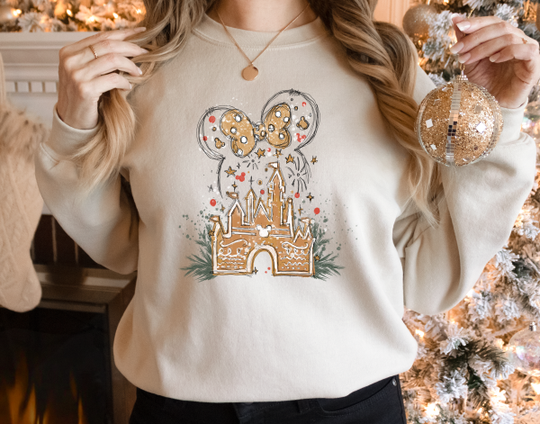 Minnie Mouse Gingerbread Castle Sweatshirt