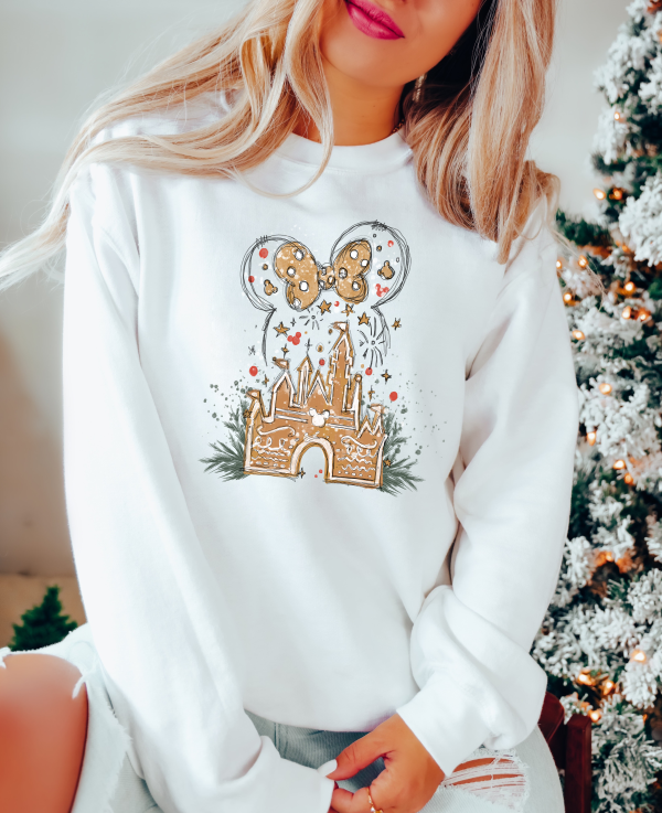 Minnie Mouse Gingerbread Castle Sweatshirt