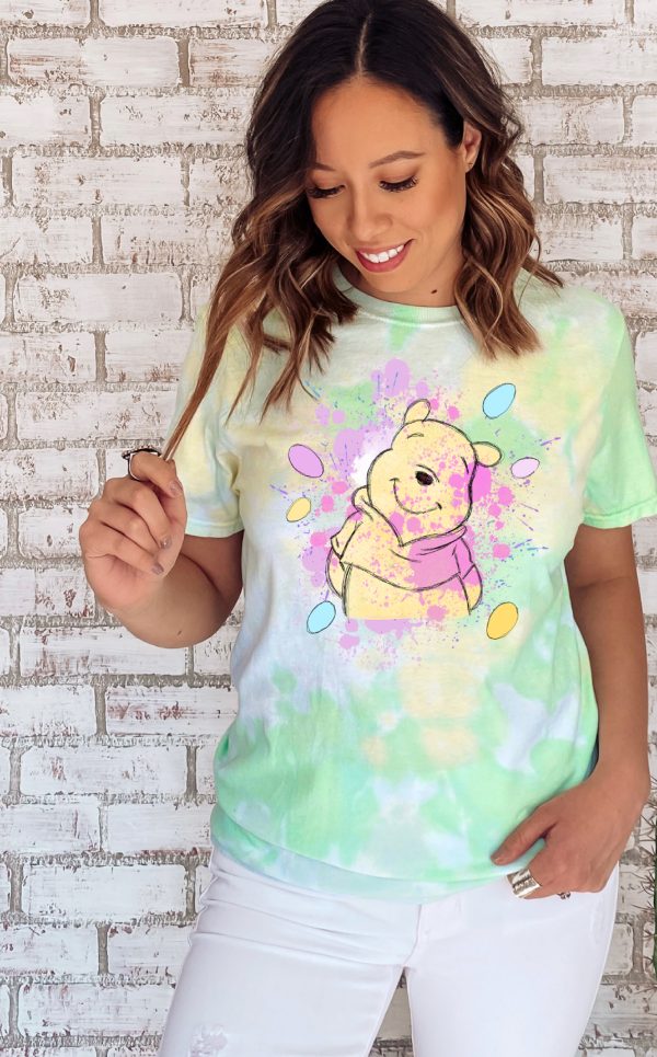 Pooh Easter Tie Dye Shirt