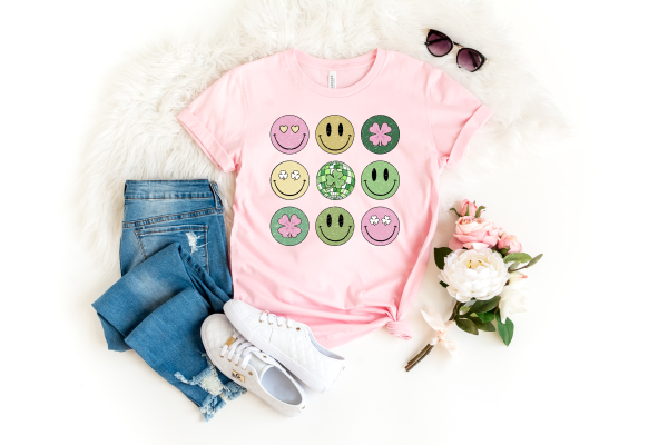 Preppy Smiley Face St. Patrick's Day Shirt