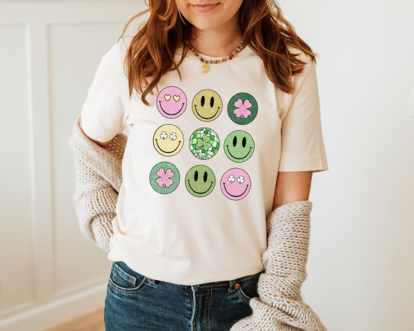 Preppy Smiley Face St. Patrick's Day Shirt