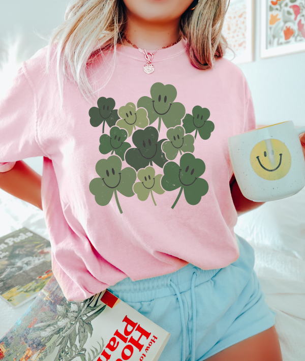 Smiley Face Clovers St. Patrick's Day Shirt