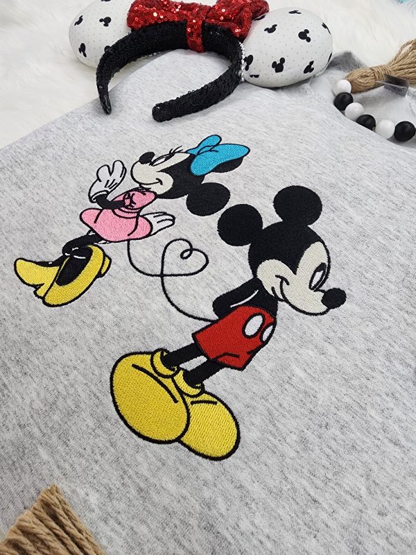 Mickey & Minnie Love Embroidered Sweatshirt