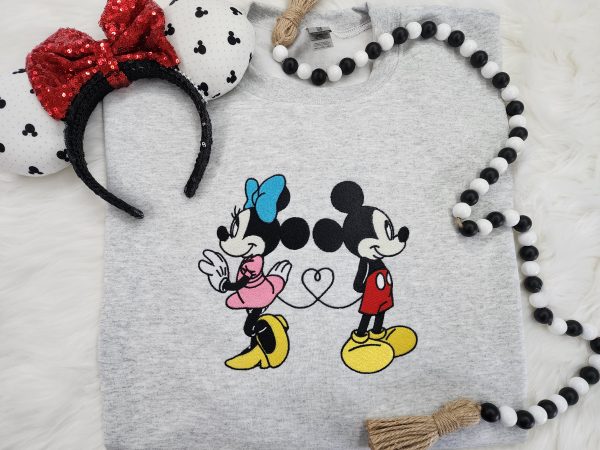 Mickey & Minnie Love Embroidered Sweatshirt