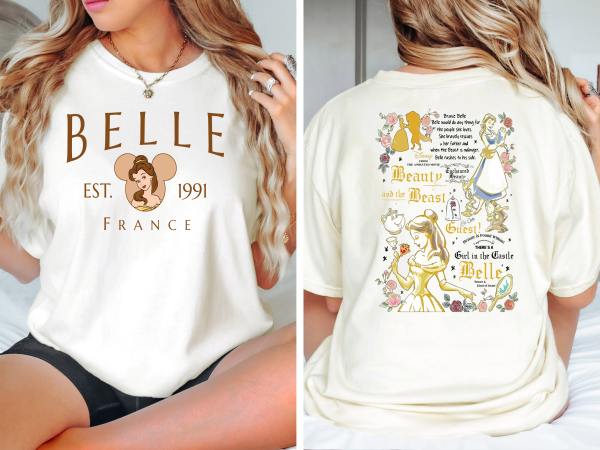 Belle 2 sided print comfort colors shirt