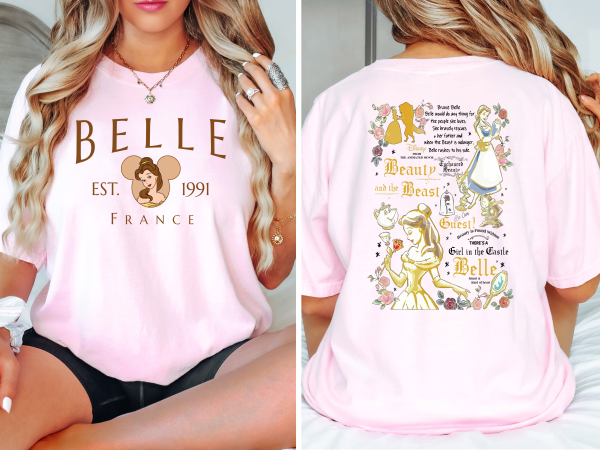 Belle 2 sided print comfort colors shirt