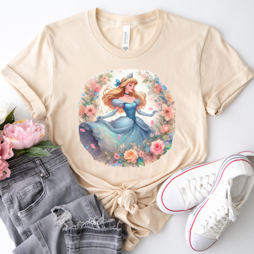 Cinderella Watercolor Shirt 1-Toddler & Youth