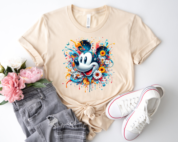 Mickey Flower Splash Shirt