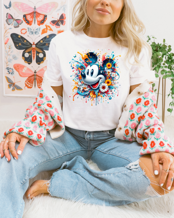 Mickey Flower Splash Shirt