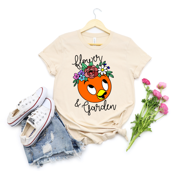 Orange Bird Flower & Garden Shirt