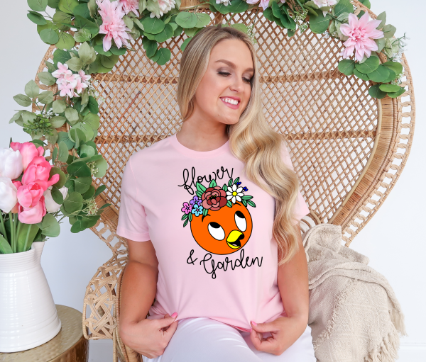 Orange Bird Flower & Garden Shirt