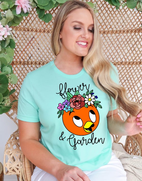 Orange Bird Flower & Garden Shirt