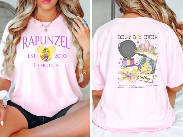 Rapunzel Front And Back Comfort Colors Shirt