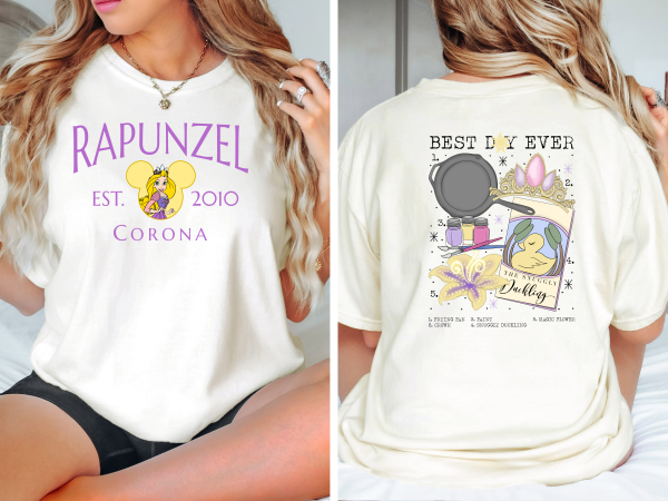 Rapunzel Front And Back Comfort Colors Shirt