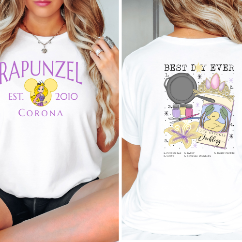 Rapunzel Front And Back Comfort Colors Shirt