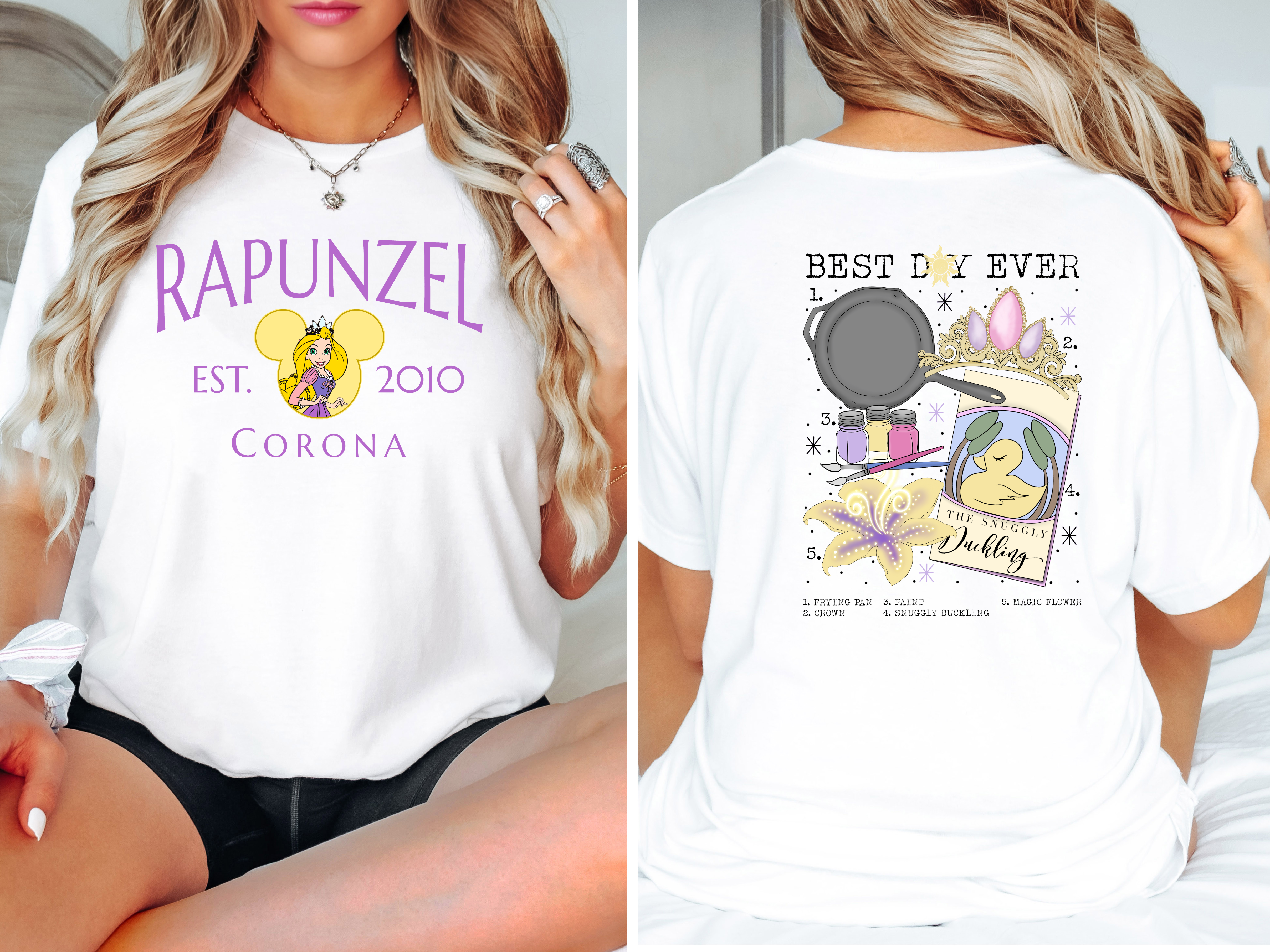 Rapunzel Front And Back Comfort Colors Shirt