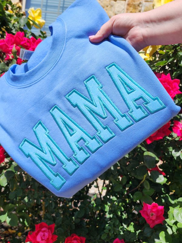 Glitter Mama Embroidered Sweatshirt