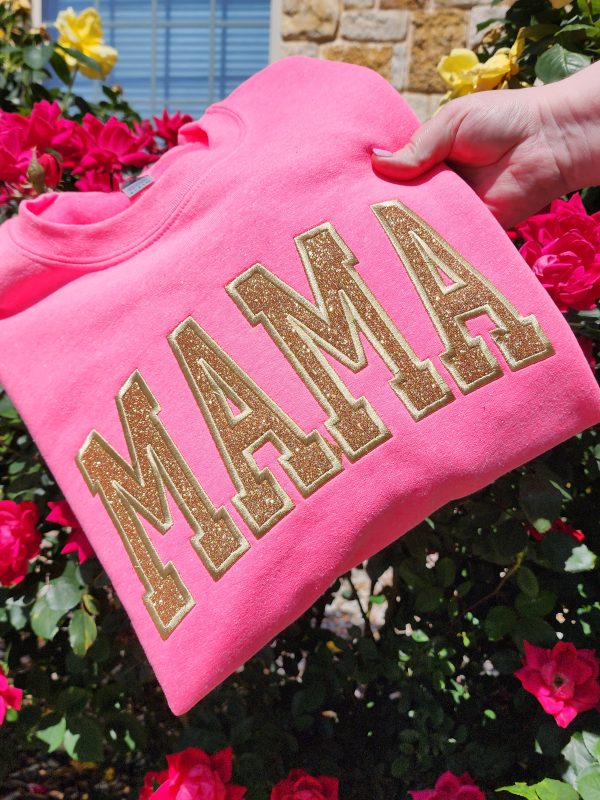 Glitter Mama Embroidered Sweatshirt