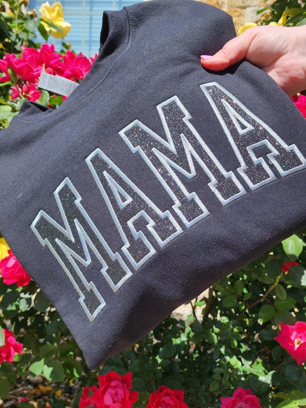 Glitter Mama Embroidered Sweatshirt