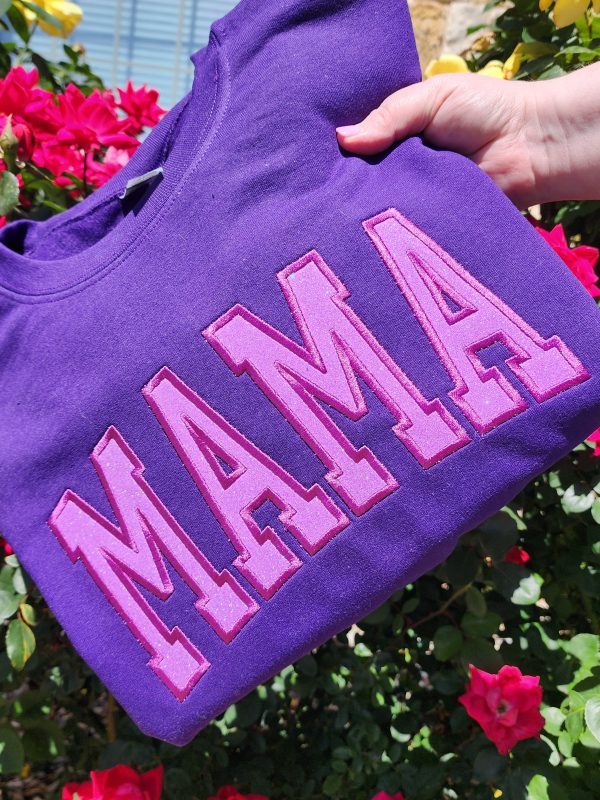 Glitter Mama Embroidered Sweatshirt