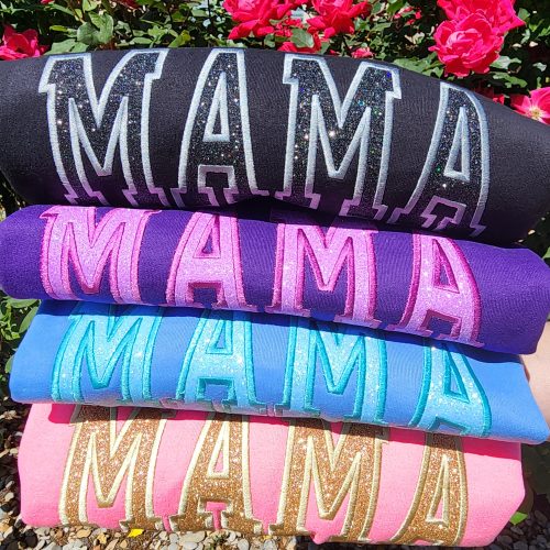Glitter Mama Embroidered Sweatshirt