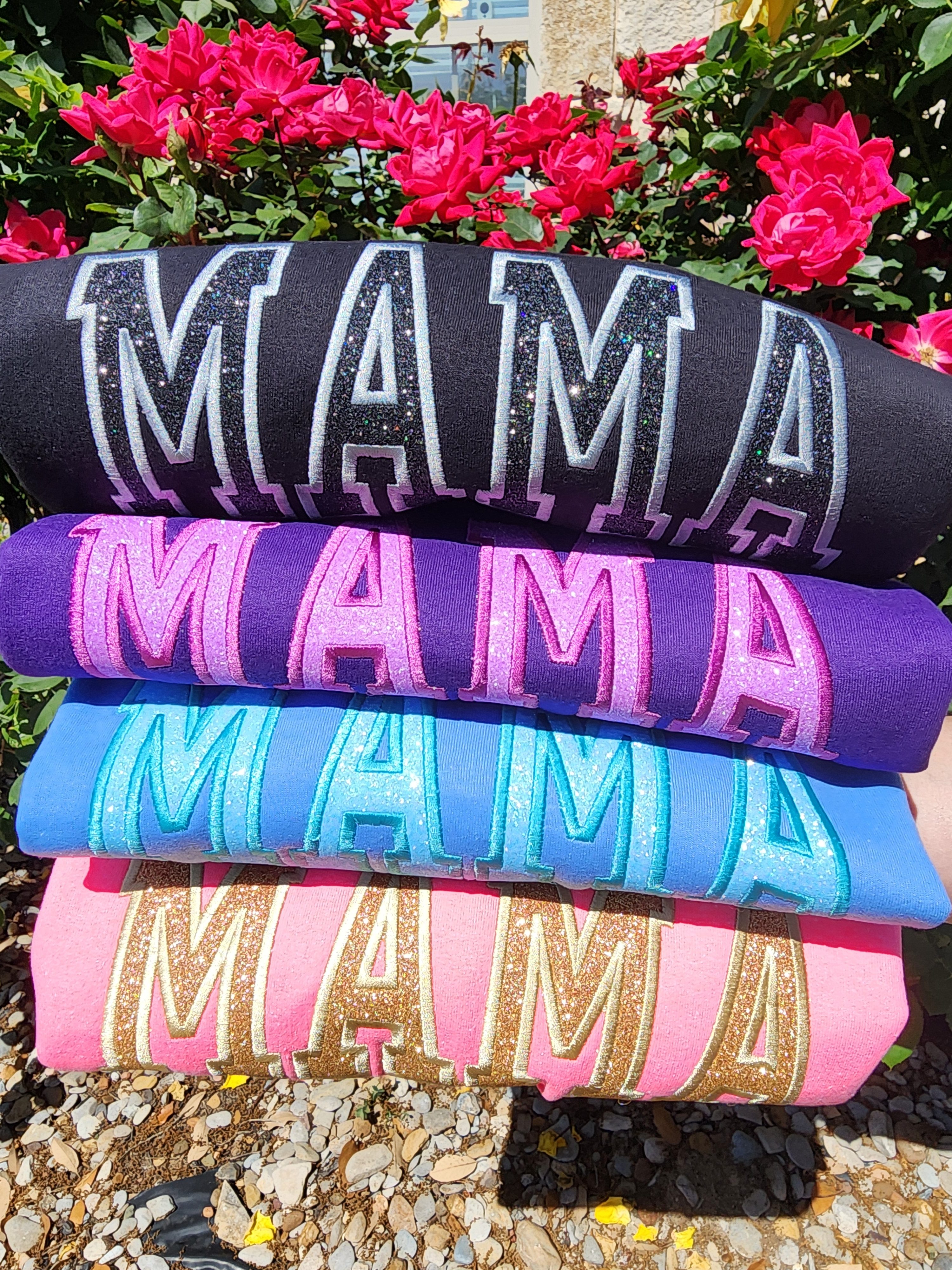 Glitter Mama Embroidered Sweatshirt