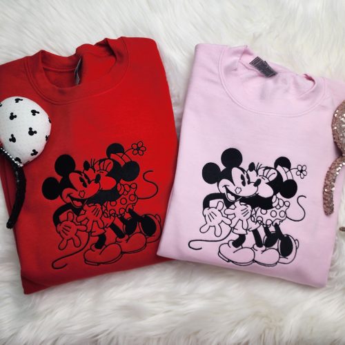 Mickey & Minnie Embroidered Sweatshirt