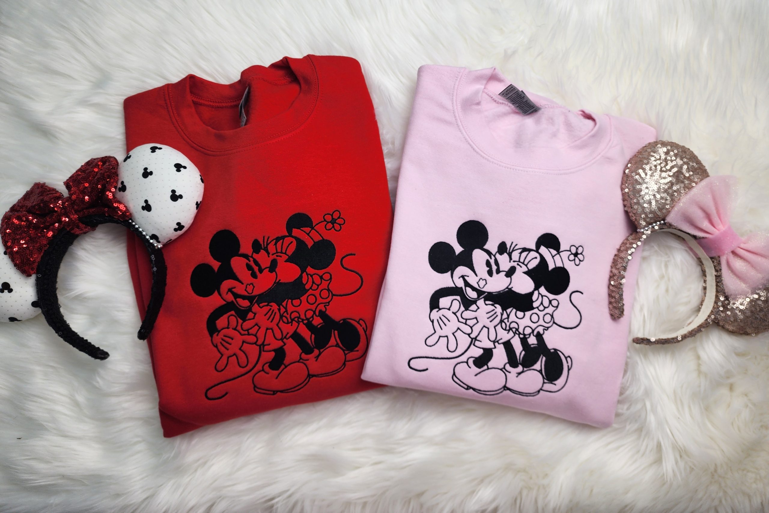 Mickey & Minnie Embroidered Sweatshirt