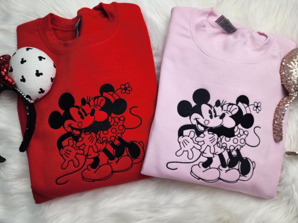 Mickey & Minnie Embroidered Sweatshirt