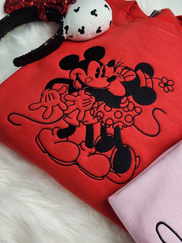 Mickey & Minnie Embroidered Sweatshirt