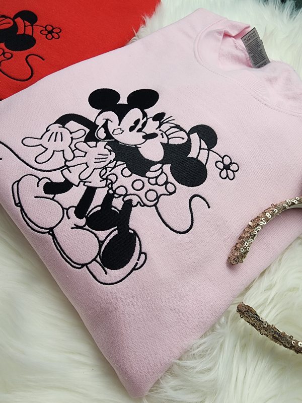 Mickey & Minnie Embroidered Sweatshirt