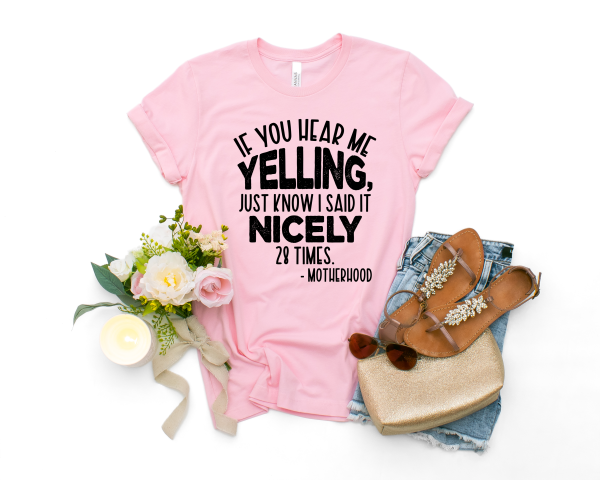 If You Hear Me Yelling, Just Know I Said it Nicely 28 Times Shirt