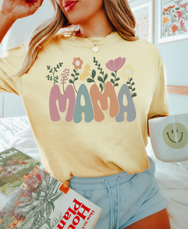 Mama Flowers Comfort Colors Shirt