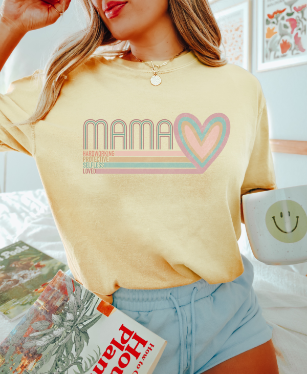 Mama Heart Comfort Colors Shirt