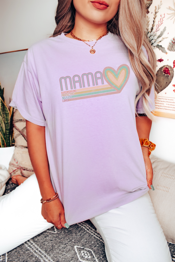 Mama Heart Comfort Colors Shirt