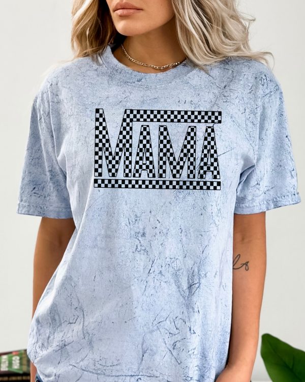 Retro Checkered Mama Shirt