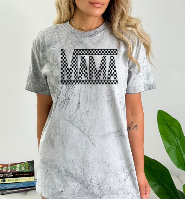 Retro Checkered Mama Shirt