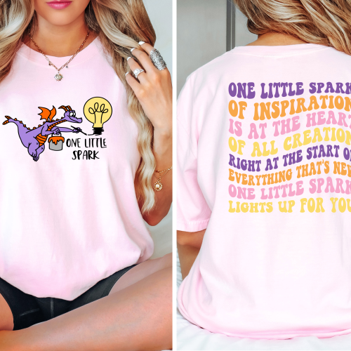 Figment One Little Spark Of Inspiration Front And Back Comfort Colors Shirt