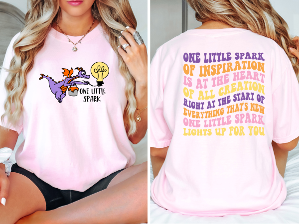 Figment One Little Spark Of Inspiration Front And Back Comfort Colors Shirt