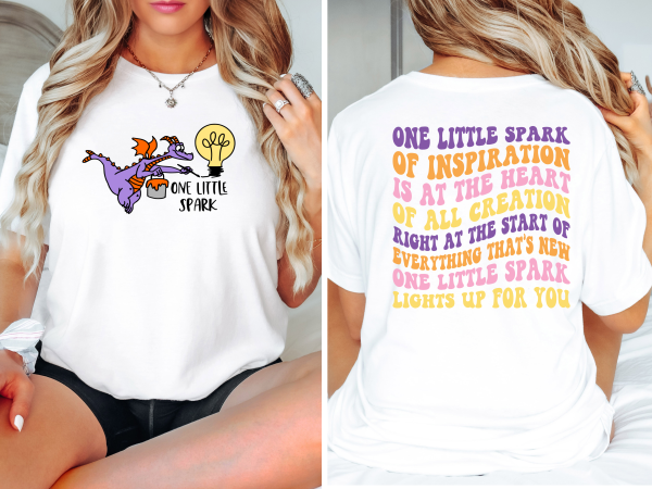 Figment One Little Spark Of Inspiration Front And Back Comfort Colors Shirt