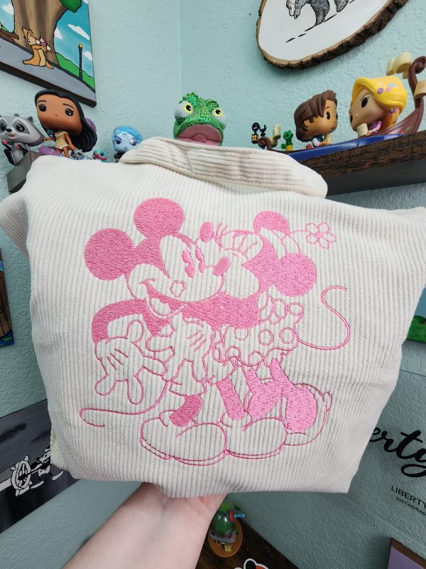 Mickey & Minnie Embroidered Corduroy Tote