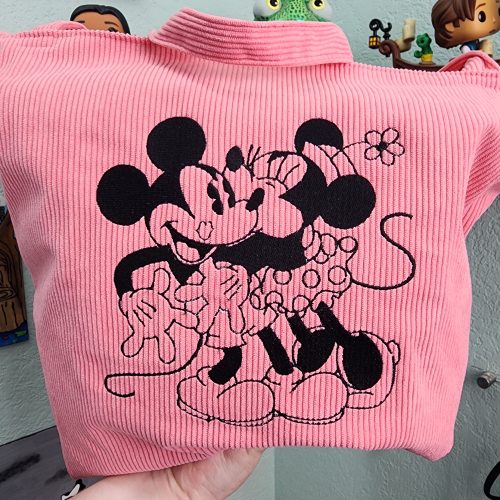 Mickey & Minnie Embroidered Corduroy Tote
