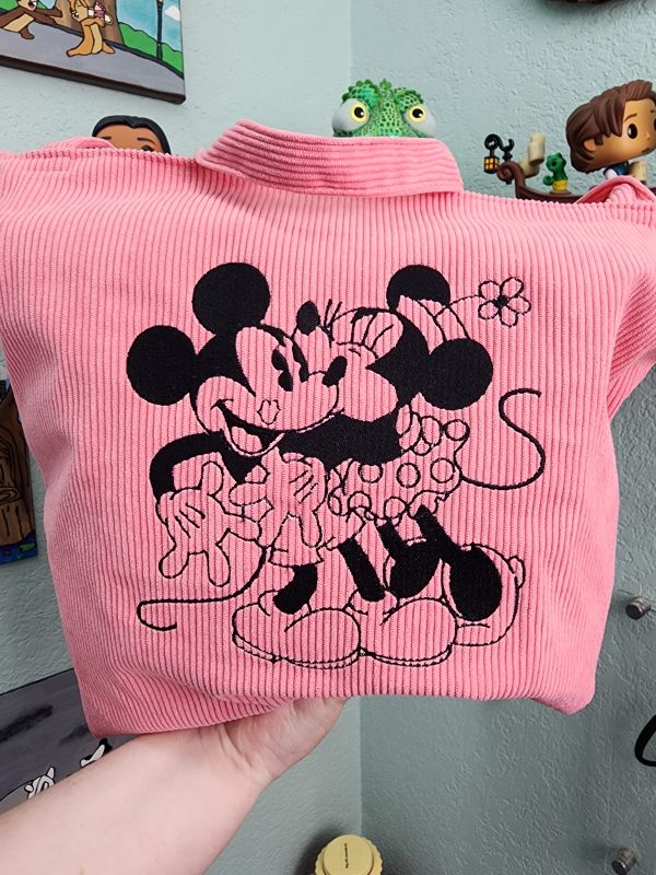 Mickey & Minnie Embroidered Corduroy Tote