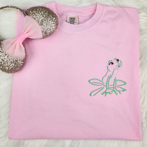 Princess Tiana Frog Embroidered Shirt