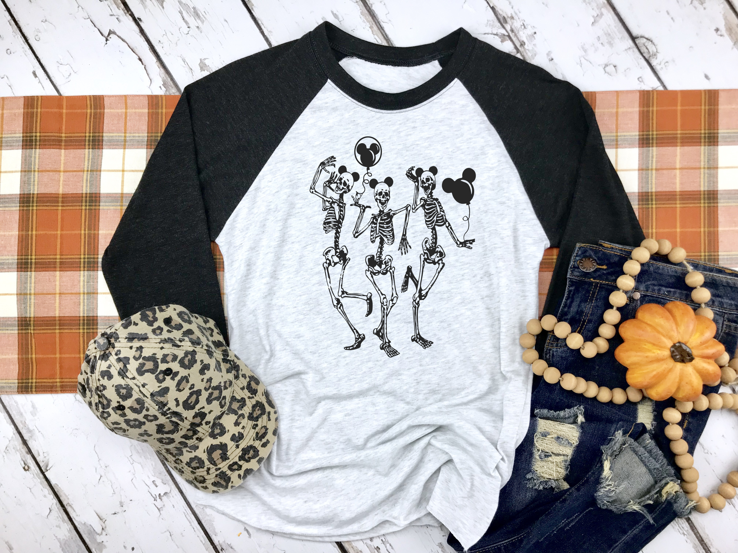 Disney Dancing Skeletons Raglan