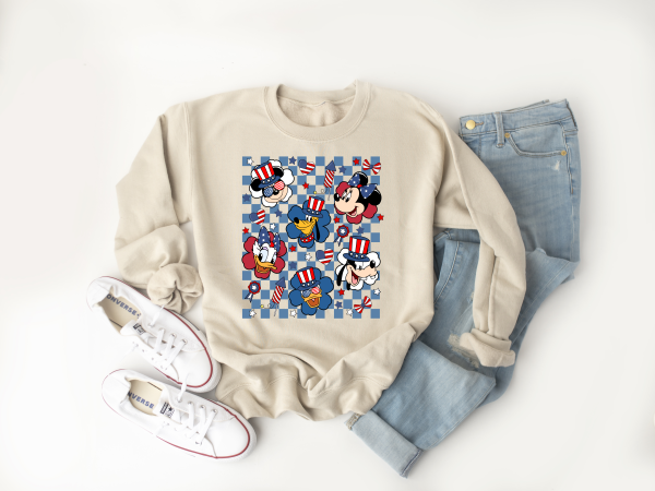 Retro Mickey & Friends 4th Of July Sweatshirt