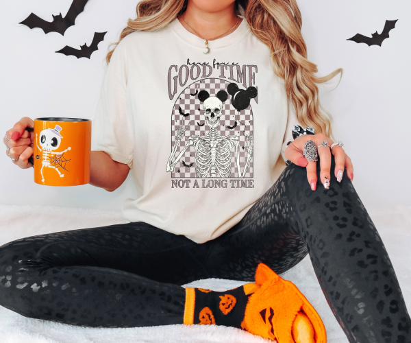 Here For A Good Time Not a Long Time Halloween Shirt