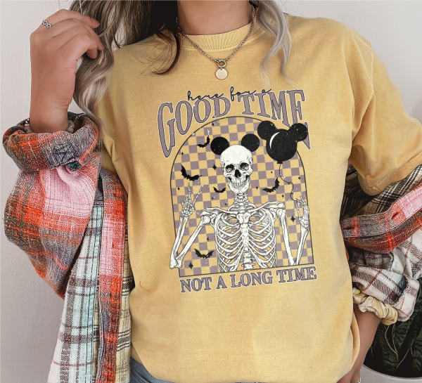 Here For A Good Time Not a Long Time Halloween Shirt