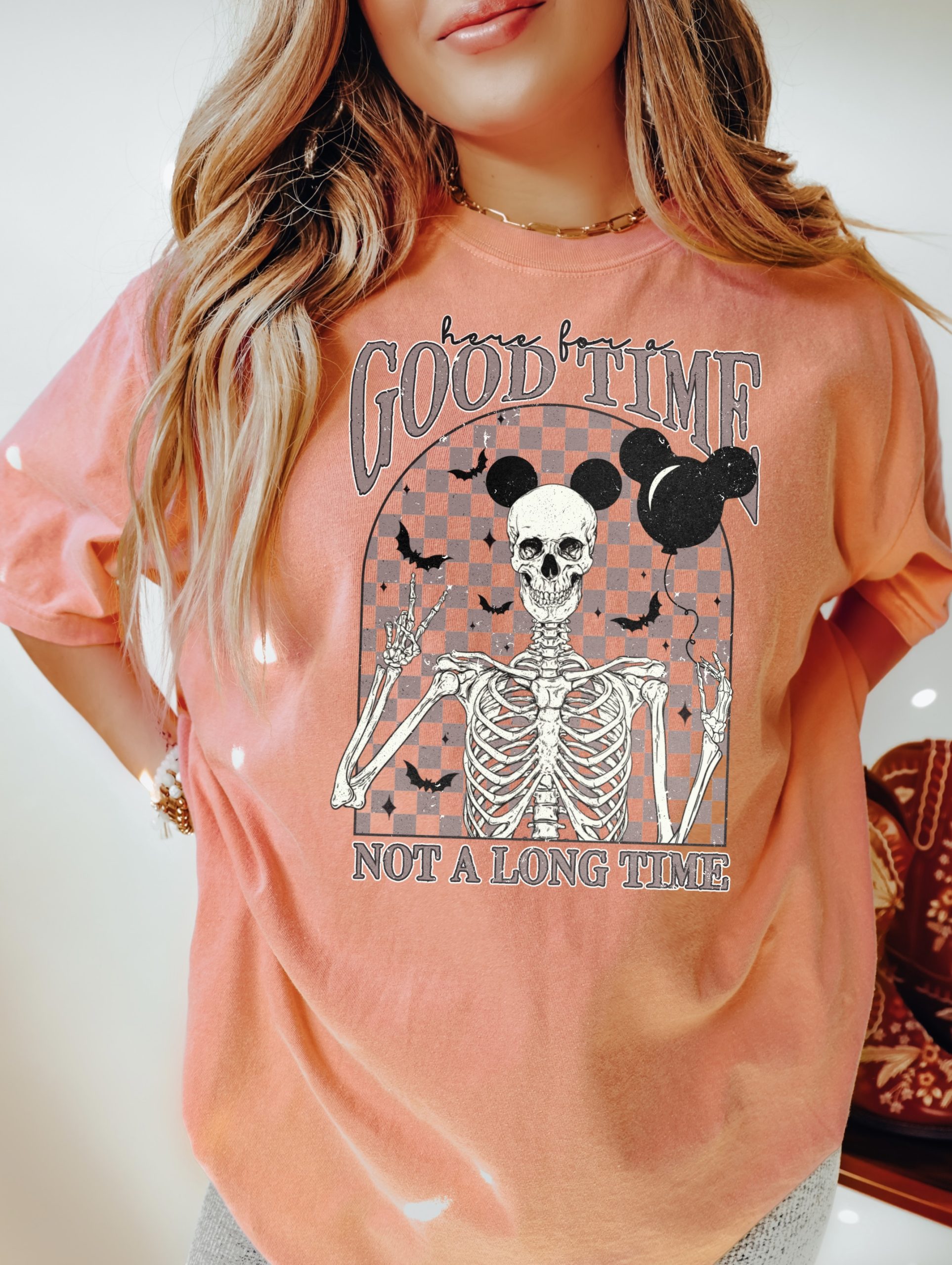 Here For A Good Time Not a Long Time Halloween Shirt